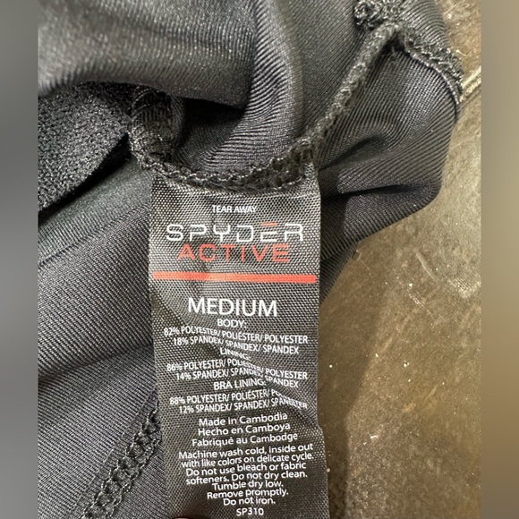 NWOT Spyder Sports Bra Cropped Tank Top - Racerback Large - Picture 6 of 6